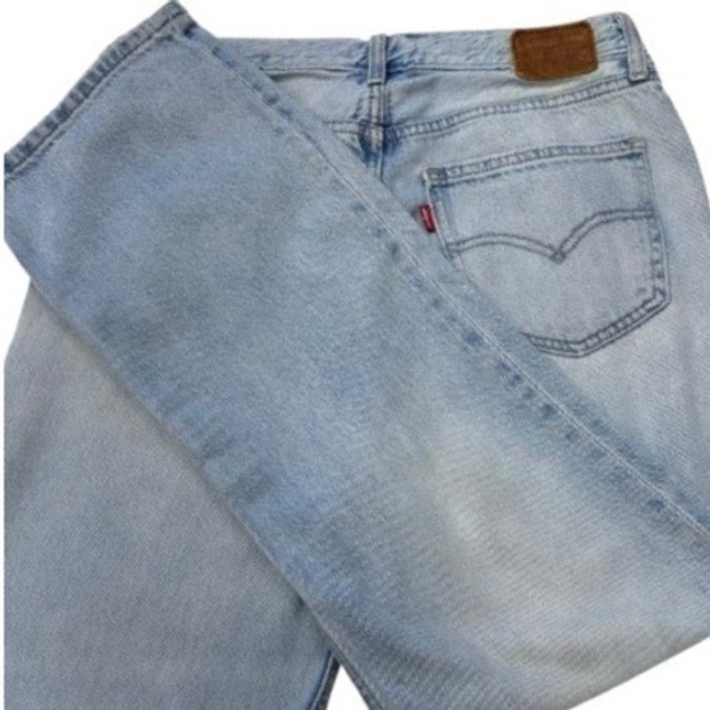 Levis Premium Loose Straight Jeans Light Wash Blue Denim Wmns Size 27 Y2K Sailor